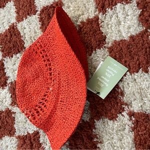 Orange straw hat - H&M - brand NEW